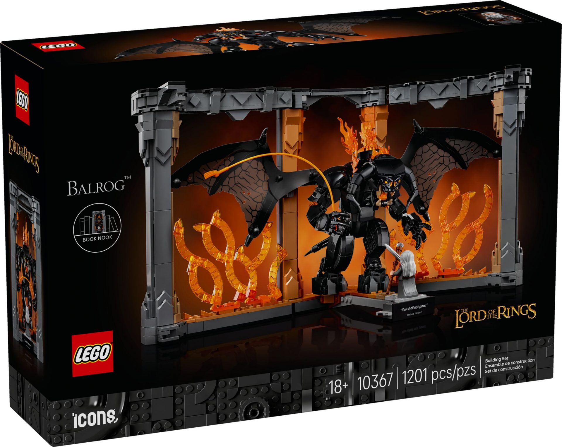 LEGO 10367 Der Herr der Ringe Balrog Bücherstütze