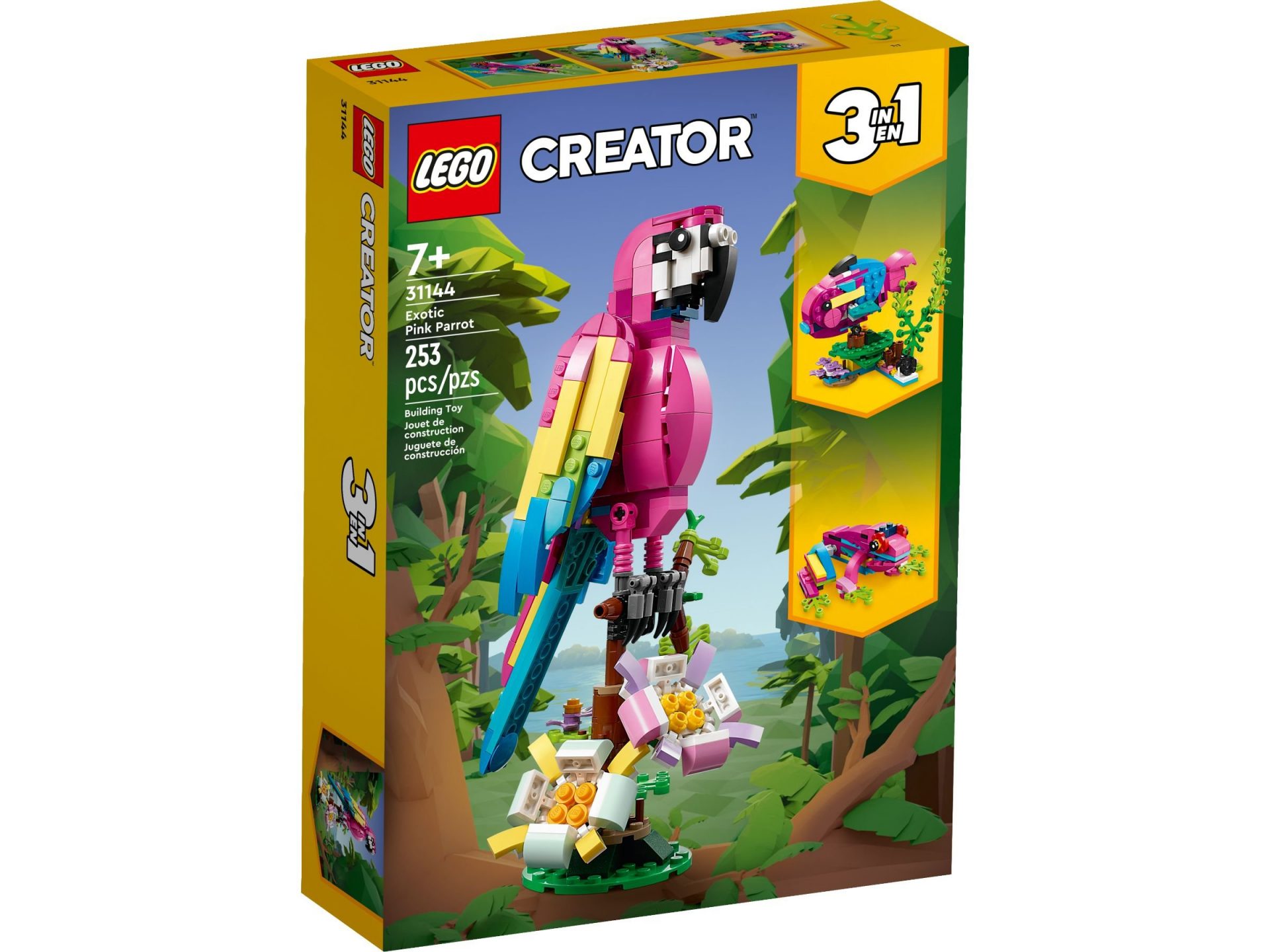 LEGO 31144 Exotischer pinkfarbener Papagei