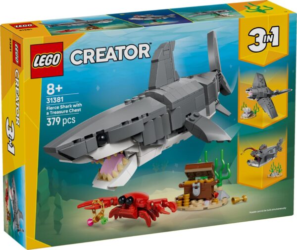 LEGO 31381 Wilder Hai mit Schatztruhe
