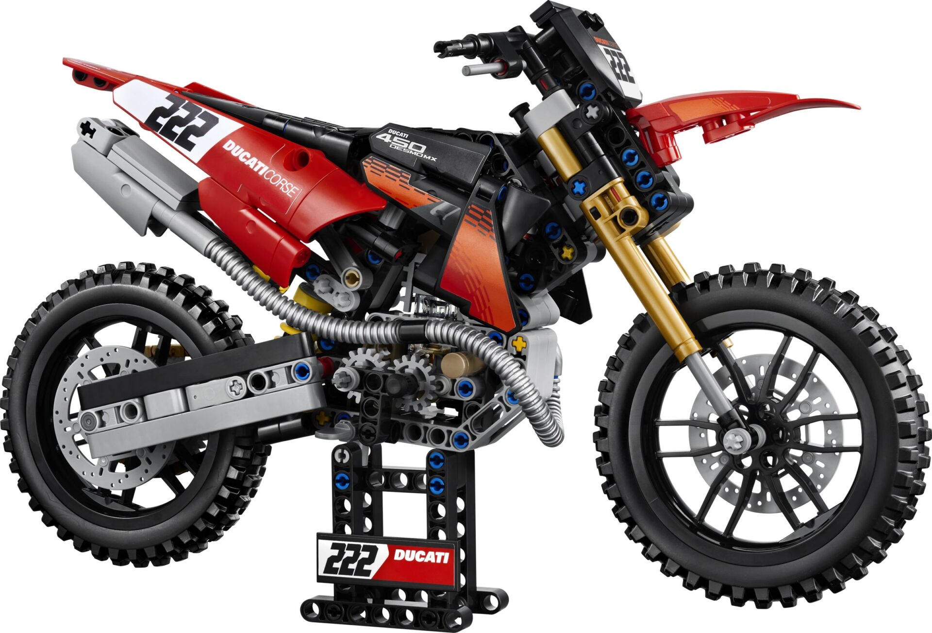 LEGO 42238 Ducati Desmo450 MX Factory Motorrad – Bild 2