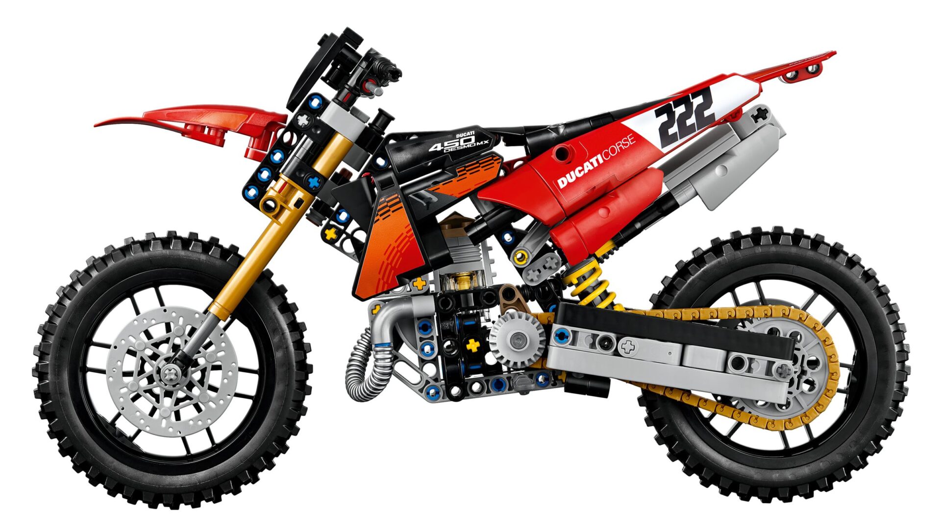 LEGO 42238 Ducati Desmo450 MX Factory Motorrad – Bild 3