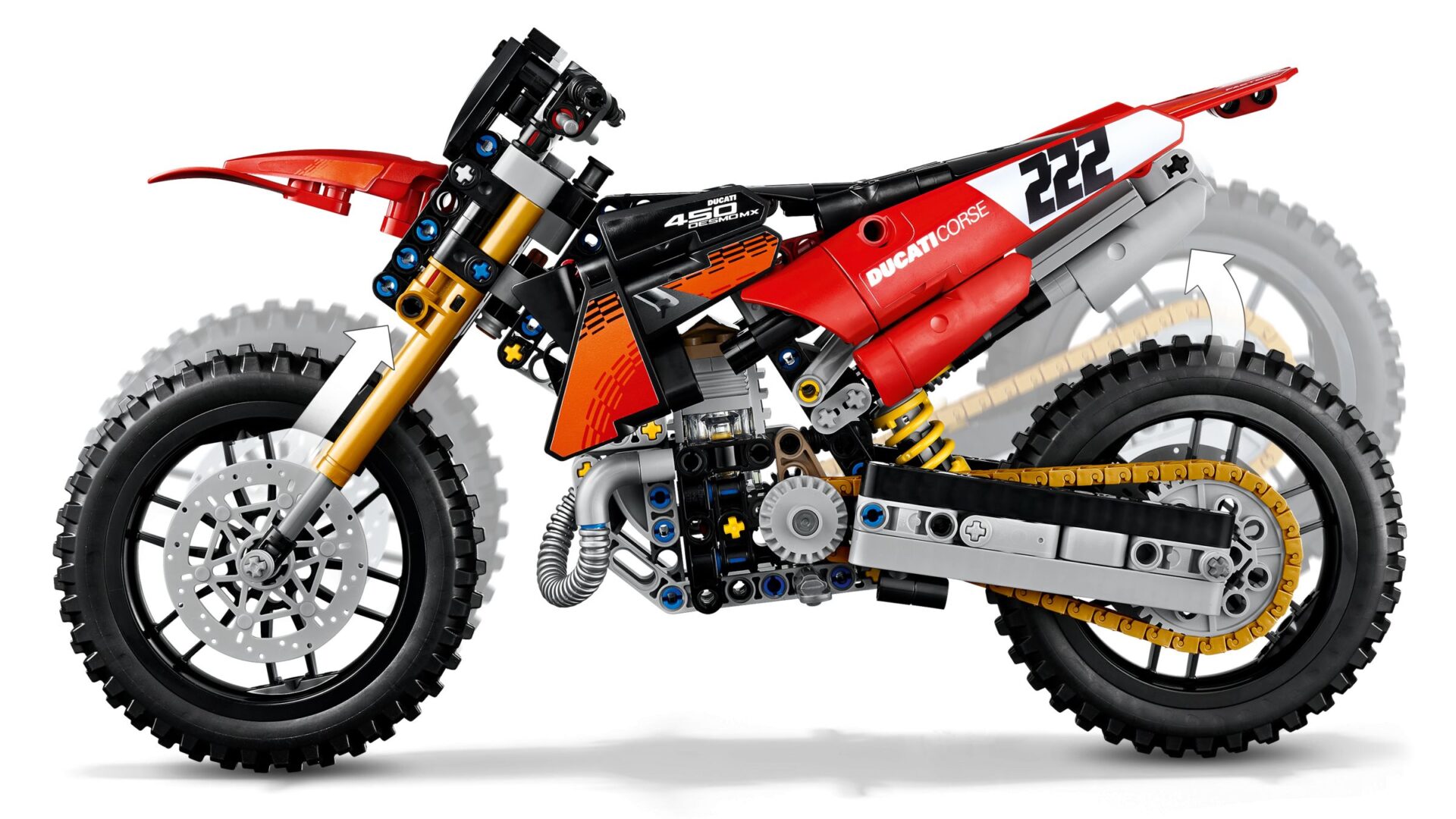 LEGO 42238 Ducati Desmo450 MX Factory Motorrad – Bild 4