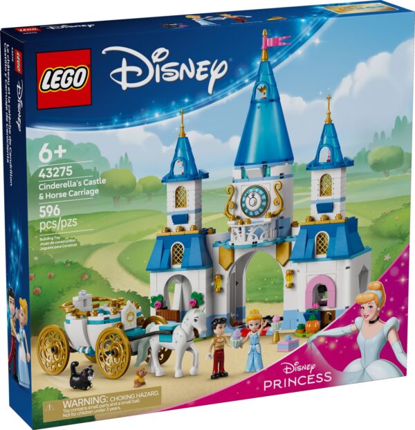 LEGO 43275 Cinderellas Schloss und Pferdekutsche