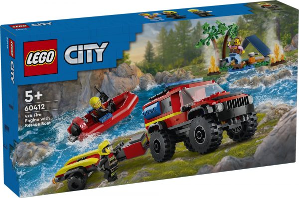 LEGO 60412 Feuerwehrgeländewagen mit Rettungsboot