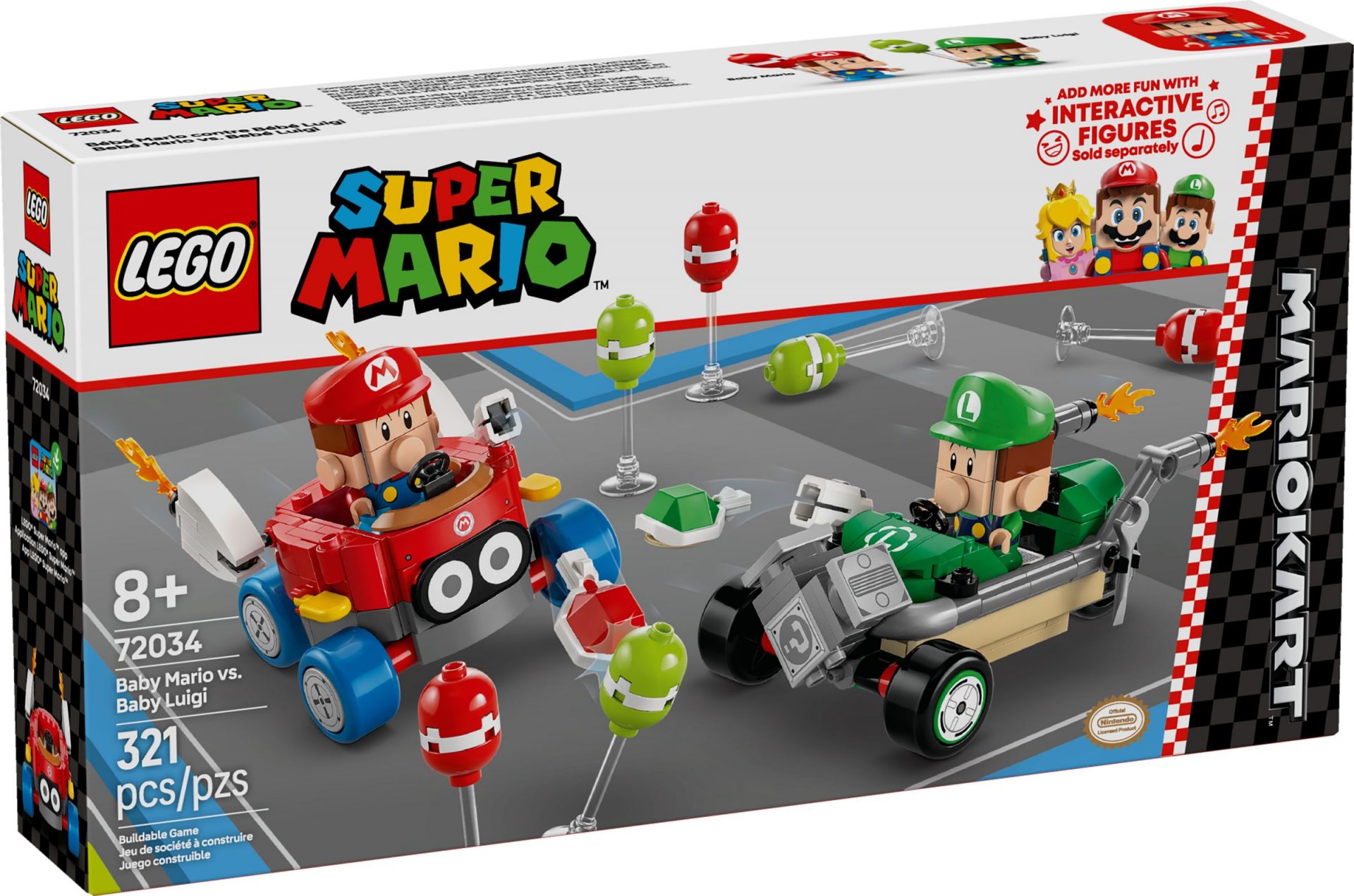 Lego 72034 Mario Kart – Baby Mario Vs. Baby Luigi Legamo