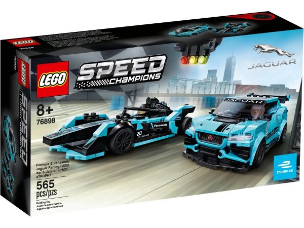 Lego 76898 Formula E Panasonic Jaguar Racing GEN2 Car & Jaguar I PACE ETROPHY Legamo